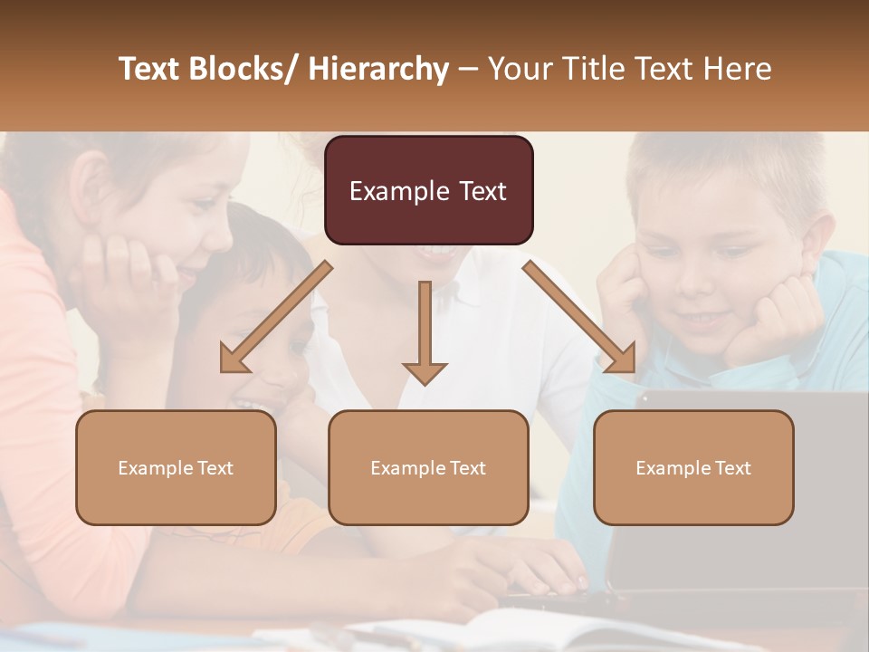 Little Youngster Schoolchildren PowerPoint Template