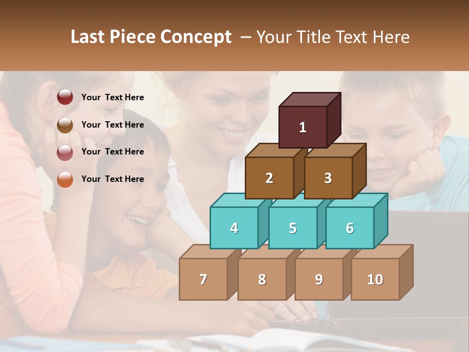 Little Youngster Schoolchildren PowerPoint Template