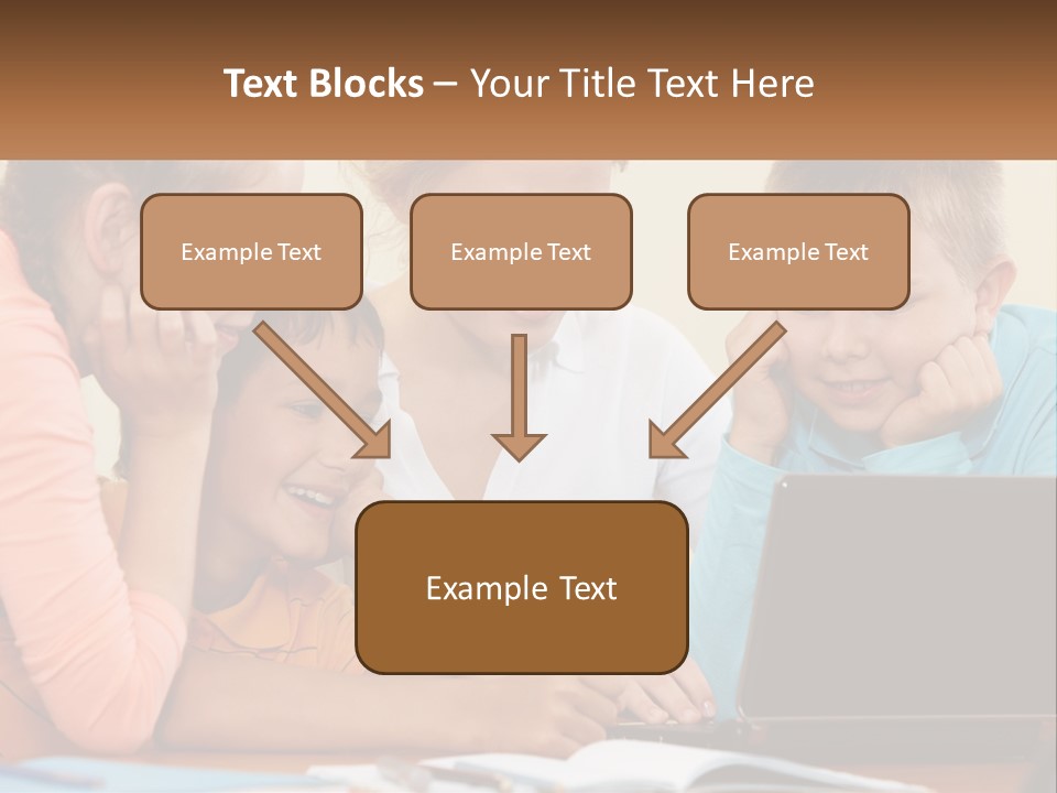 Little Youngster Schoolchildren PowerPoint Template