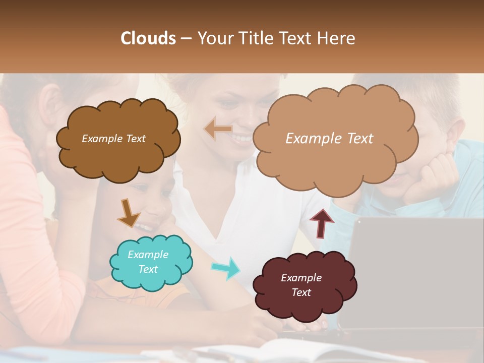 Little Youngster Schoolchildren PowerPoint Template