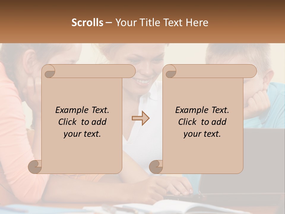 Little Youngster Schoolchildren PowerPoint Template