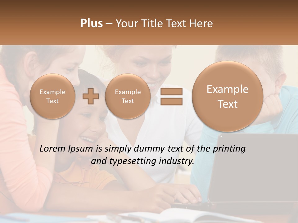 Little Youngster Schoolchildren PowerPoint Template