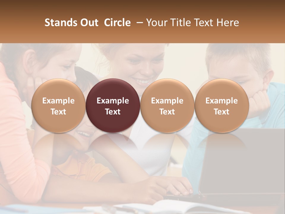 Little Youngster Schoolchildren PowerPoint Template