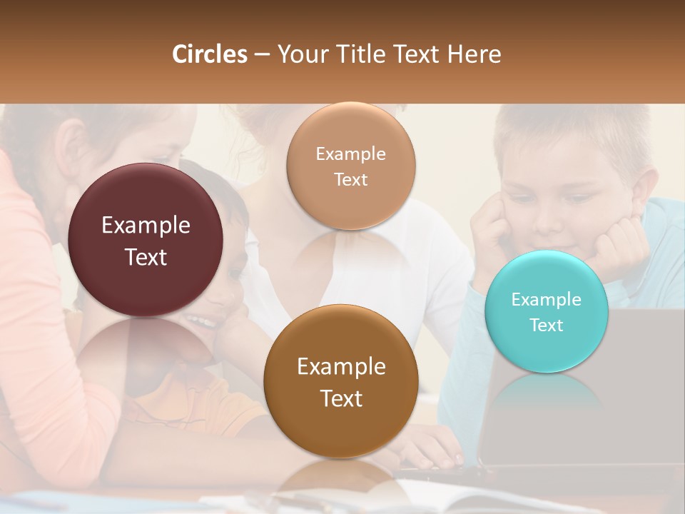 Little Youngster Schoolchildren PowerPoint Template