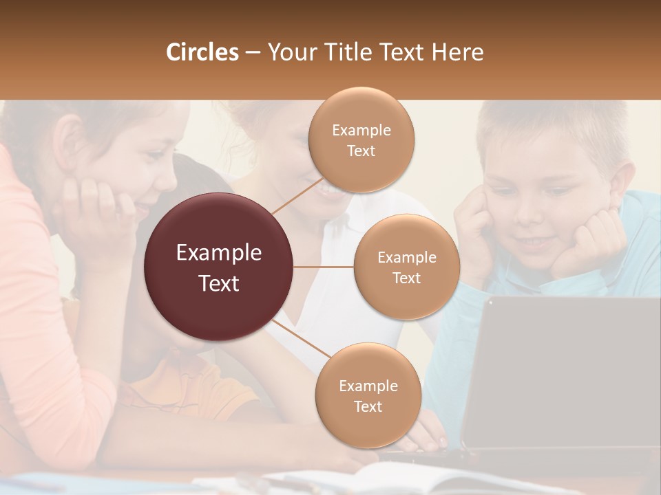 Little Youngster Schoolchildren PowerPoint Template