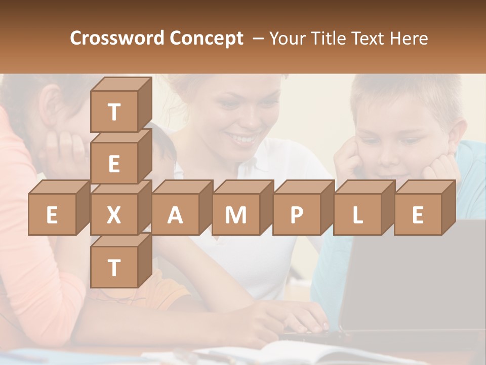 Little Youngster Schoolchildren PowerPoint Template