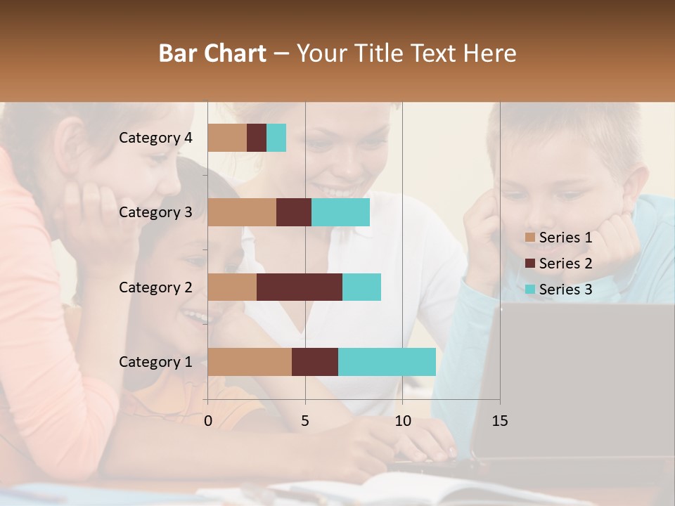 Little Youngster Schoolchildren PowerPoint Template