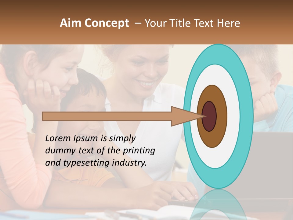 Little Youngster Schoolchildren PowerPoint Template