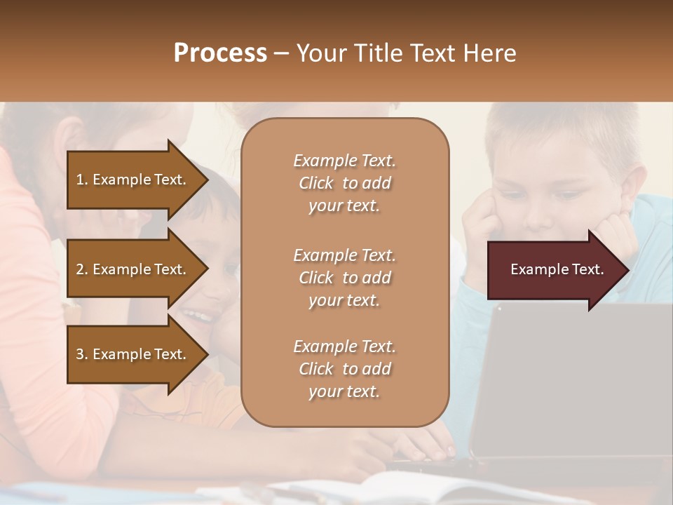 Little Youngster Schoolchildren PowerPoint Template