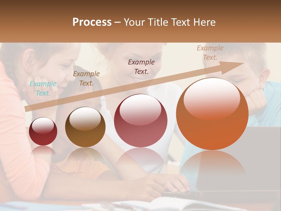 Little Youngster Schoolchildren PowerPoint Template