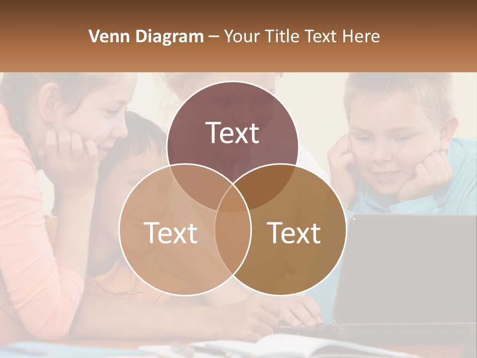 Little Youngster Schoolchildren PowerPoint Template