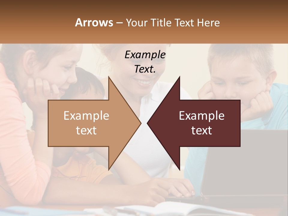 Little Youngster Schoolchildren PowerPoint Template