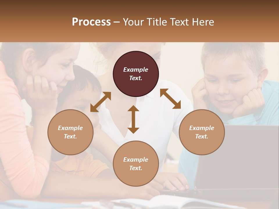 Little Youngster Schoolchildren PowerPoint Template