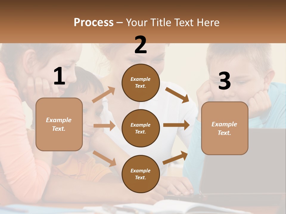 Little Youngster Schoolchildren PowerPoint Template