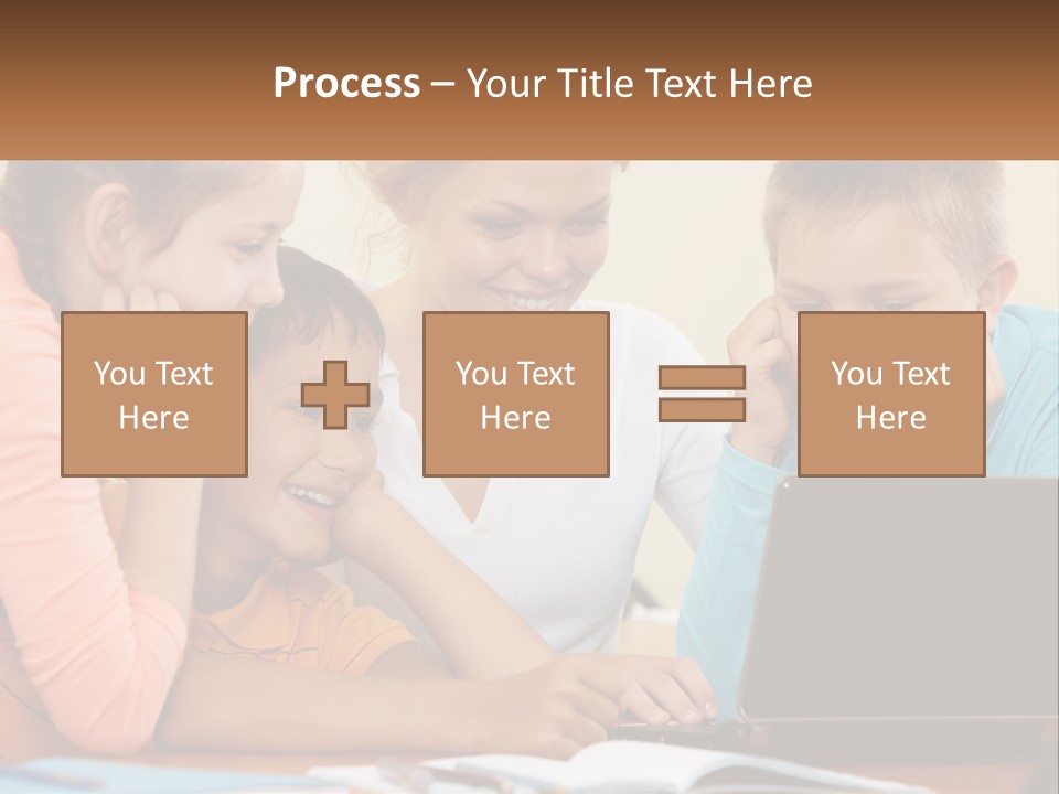Little Youngster Schoolchildren PowerPoint Template