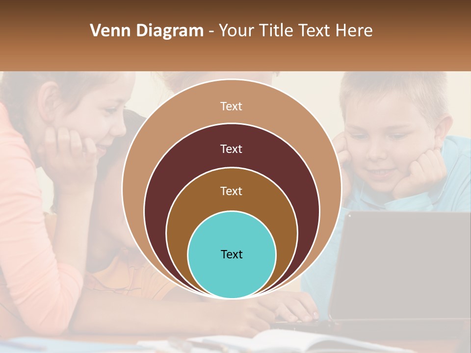 Little Youngster Schoolchildren PowerPoint Template