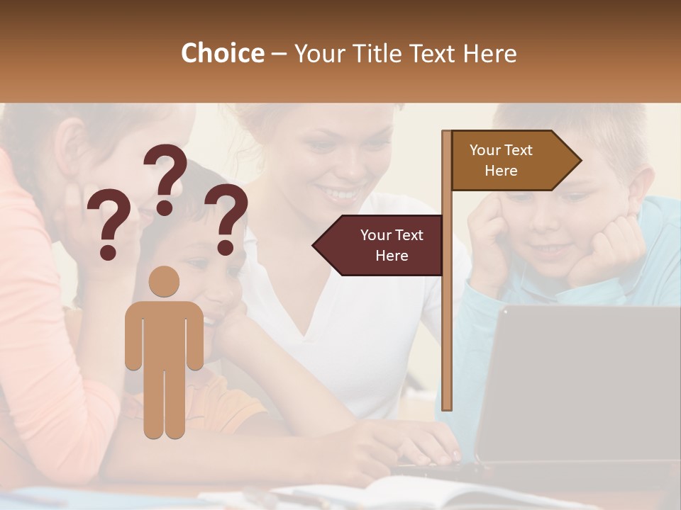 Little Youngster Schoolchildren PowerPoint Template