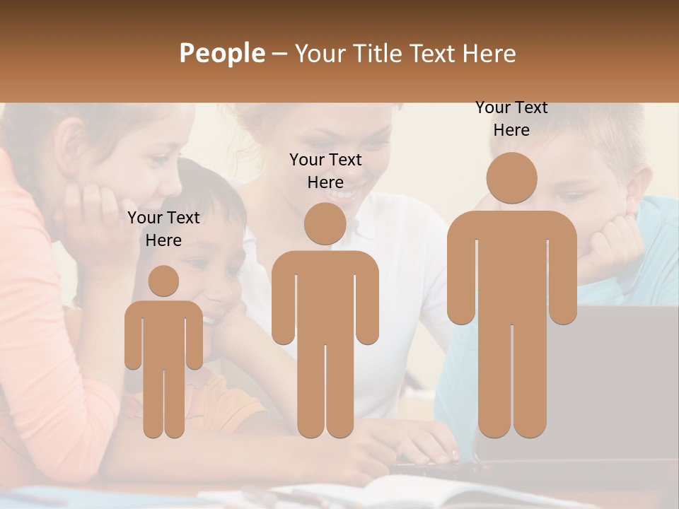 Little Youngster Schoolchildren PowerPoint Template