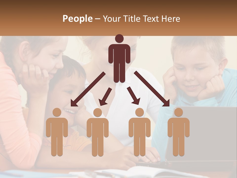 Little Youngster Schoolchildren PowerPoint Template