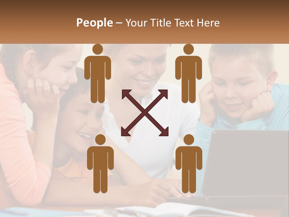 Little Youngster Schoolchildren PowerPoint Template