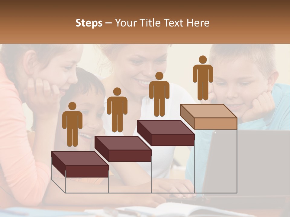 Little Youngster Schoolchildren PowerPoint Template
