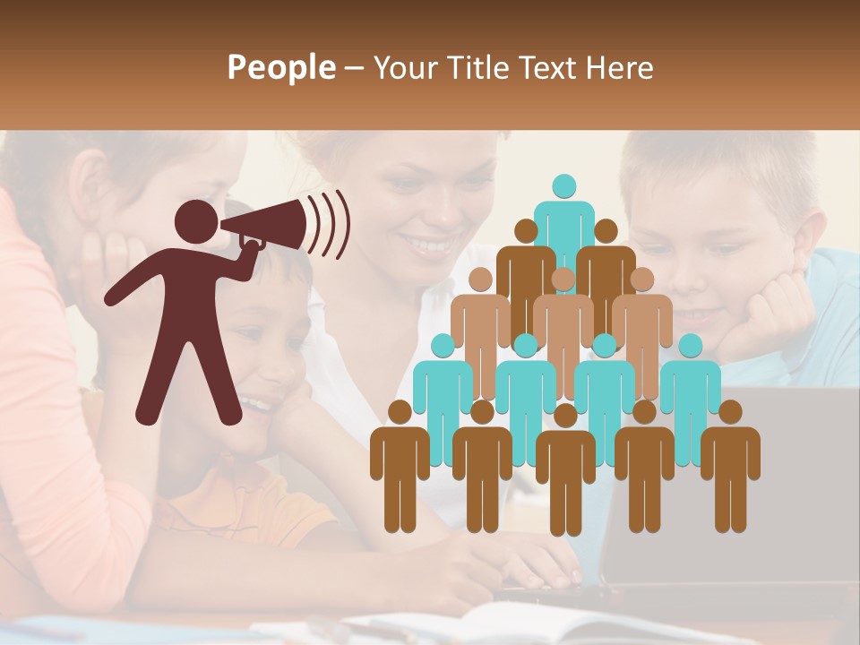 Little Youngster Schoolchildren PowerPoint Template