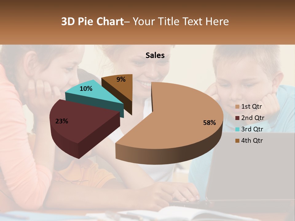 Little Youngster Schoolchildren PowerPoint Template