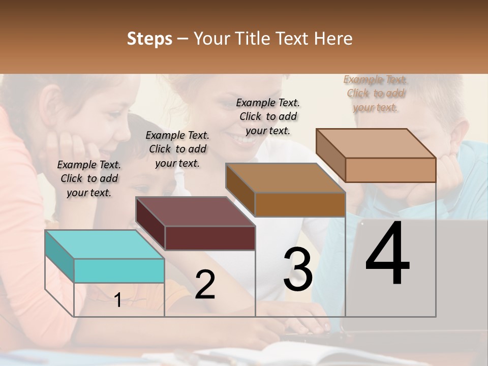 Little Youngster Schoolchildren PowerPoint Template