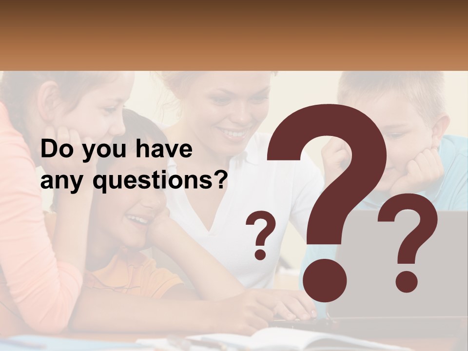 Little Youngster Schoolchildren PowerPoint Template