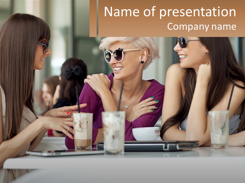 Women Rest Friends PowerPoint Template