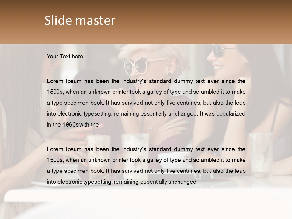 Women Rest Friends PowerPoint Template