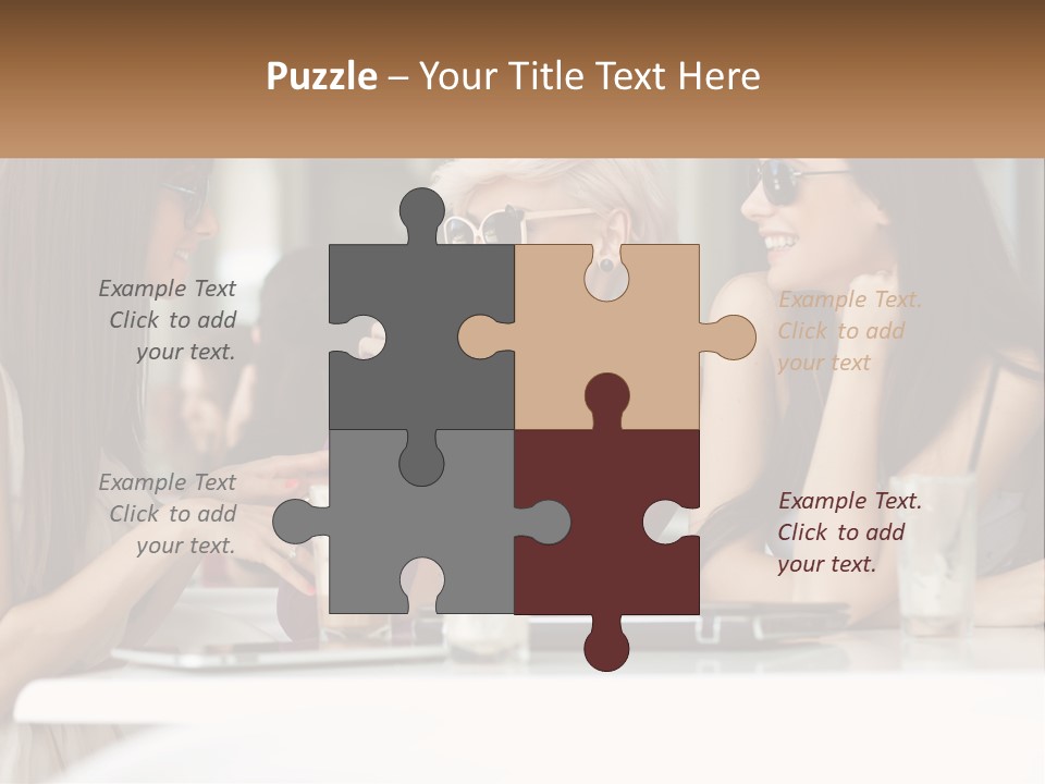 Women Rest Friends PowerPoint Template