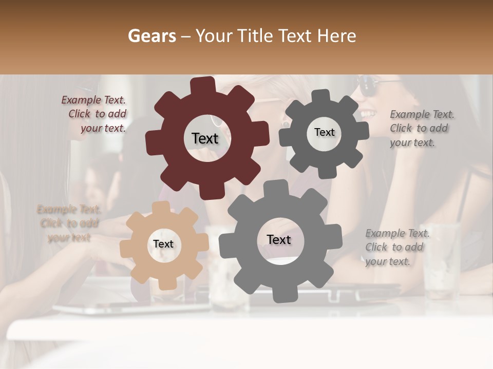 Women Rest Friends PowerPoint Template