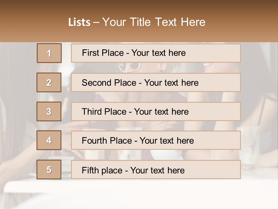 Women Rest Friends PowerPoint Template