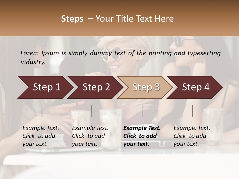 Women Rest Friends PowerPoint Template