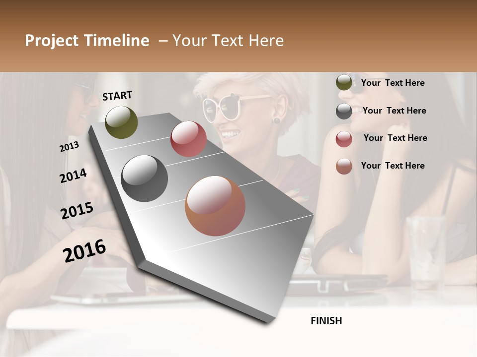 Women Rest Friends PowerPoint Template