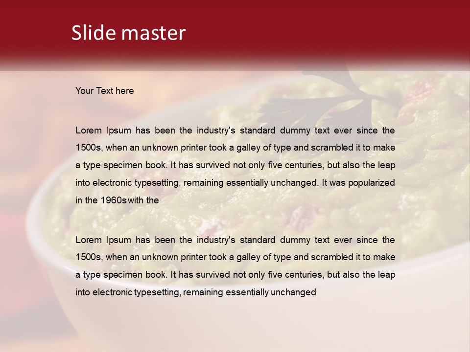 Salsa Selective Focus Horizontal PowerPoint Template