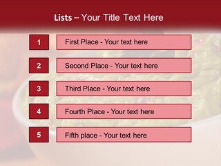 Salsa Selective Focus Horizontal PowerPoint Template