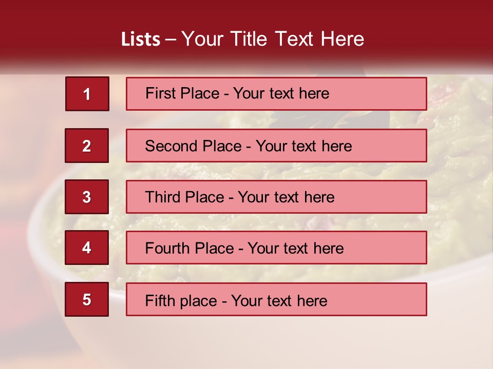 Salsa Selective Focus Horizontal PowerPoint Template