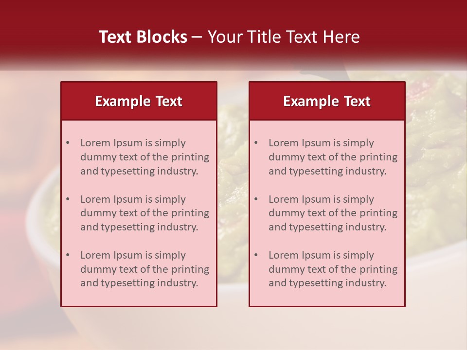 Salsa Selective Focus Horizontal PowerPoint Template