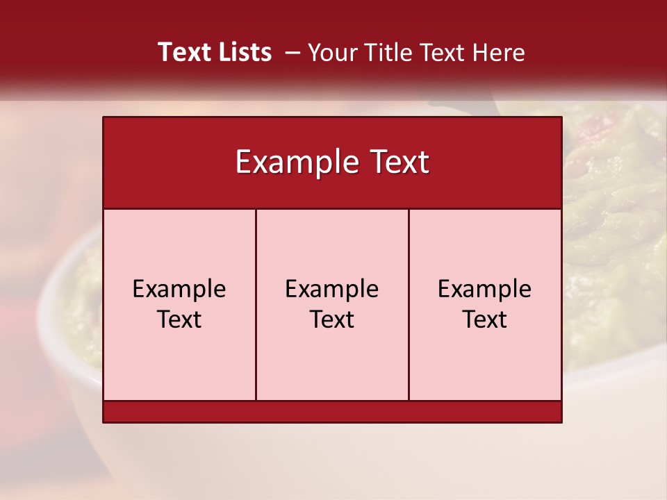 Salsa Selective Focus Horizontal PowerPoint Template