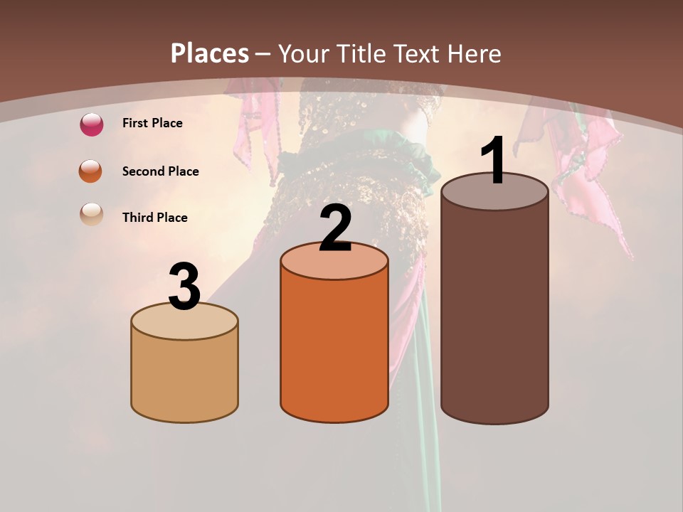 Caucasian Fashion Bra PowerPoint Template