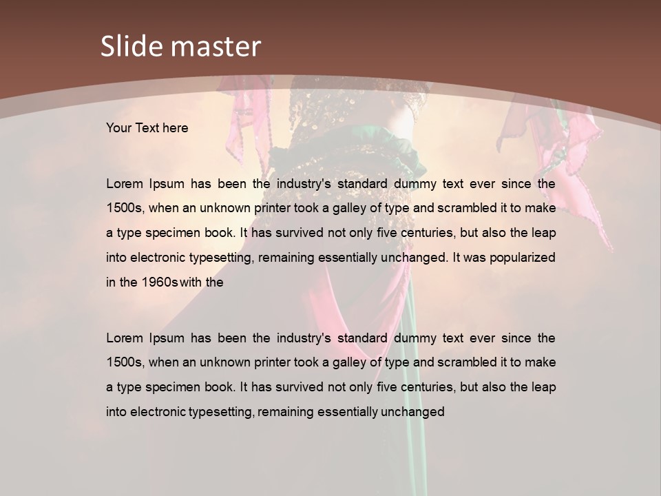 Caucasian Fashion Bra PowerPoint Template