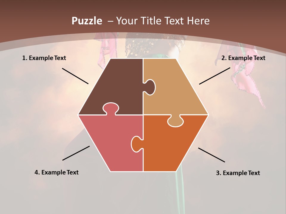 Caucasian Fashion Bra PowerPoint Template