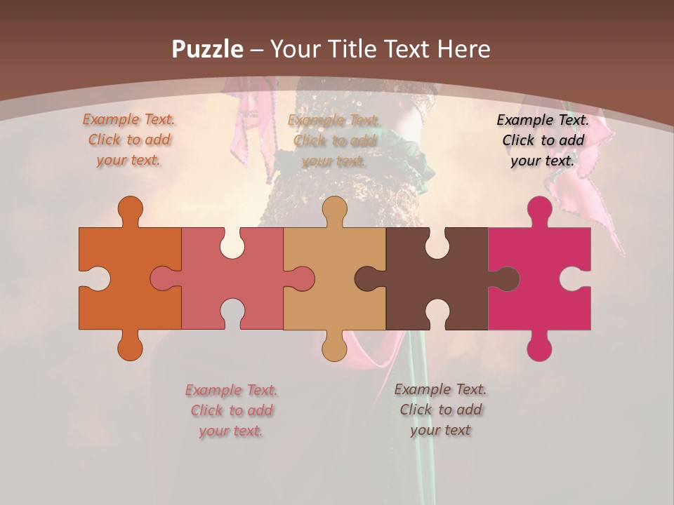 Caucasian Fashion Bra PowerPoint Template