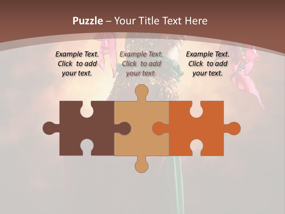 Caucasian Fashion Bra PowerPoint Template