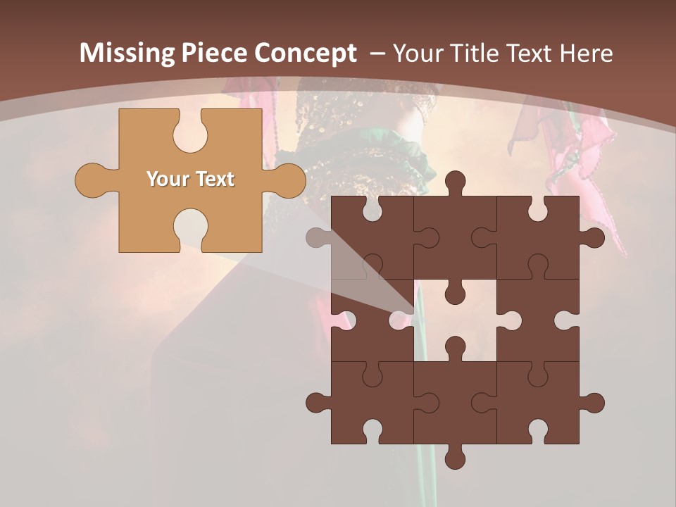 Caucasian Fashion Bra PowerPoint Template