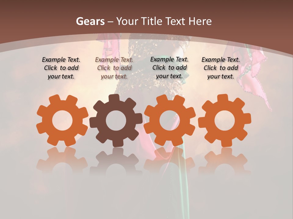 Caucasian Fashion Bra PowerPoint Template