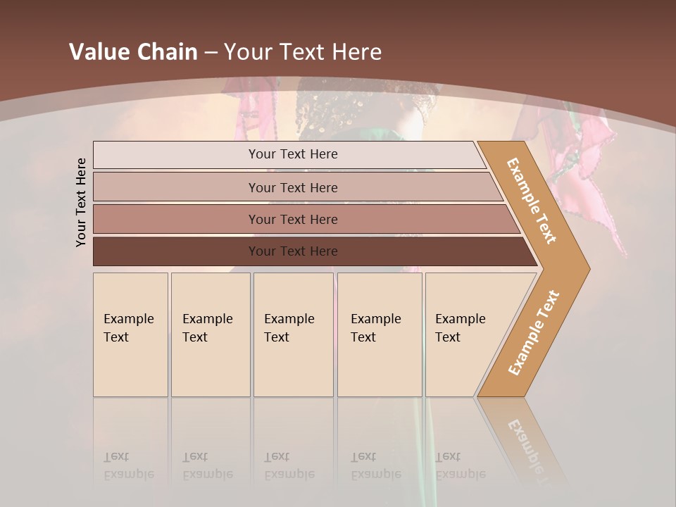 Caucasian Fashion Bra PowerPoint Template