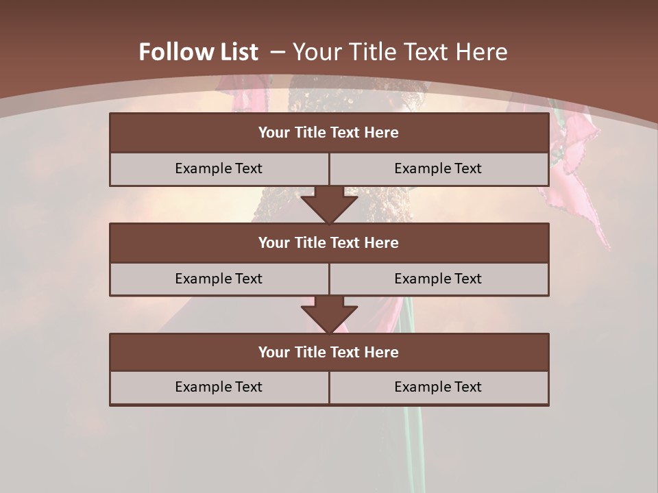 Caucasian Fashion Bra PowerPoint Template